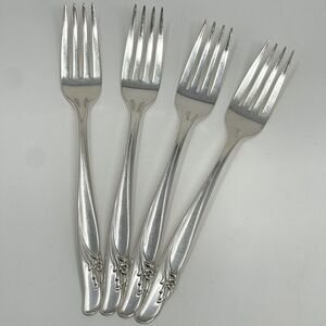 International Rogers EXQUISITE Silverplate 1957 Dinner Forks 7.25” Set Of 4